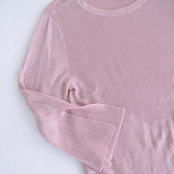 Lord & Taylor Crewneck 3/4 Sleeve Ribbed Shirt Size Medium - Picture 9 of 12